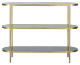 Smokey Console Table - Metal/Glass