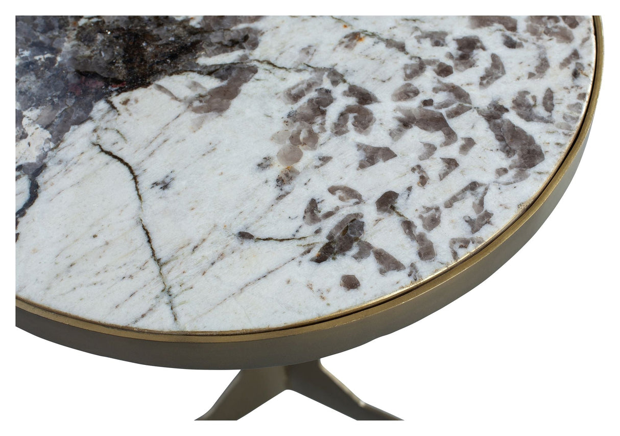 Cute Coffee Table - White Marble Top, Ø45