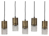 Sprinkle Pendant Set w. 5 Lamps - Antique Brass