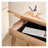 Findahl Home Desk Desk, White Pigmented Oak