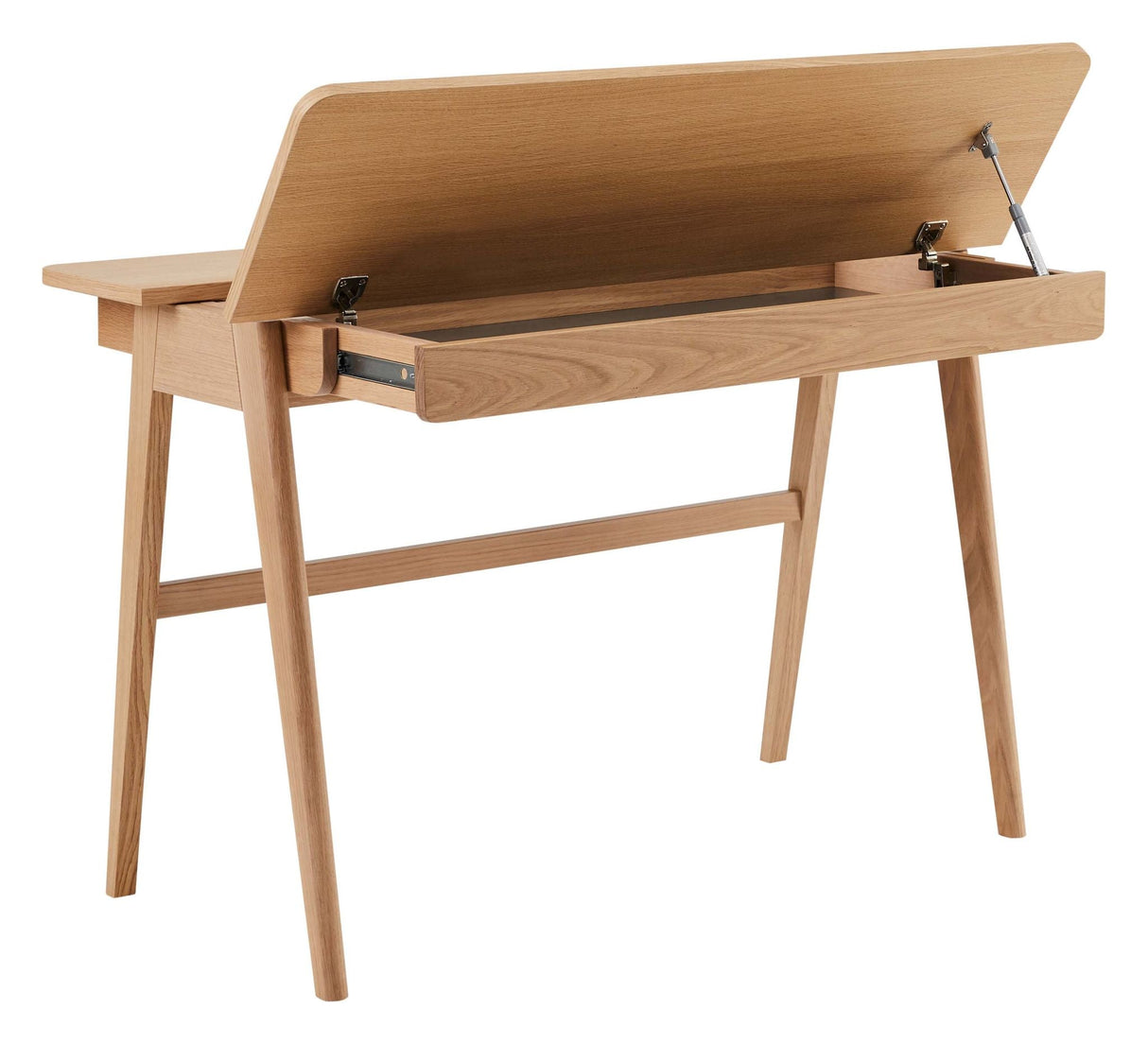 Findahl Home Desk Desk, White Pigmented Oak