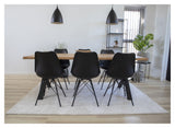 Oslo Dining chair, Black, black legs