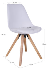 Bergen Dining Chair, White