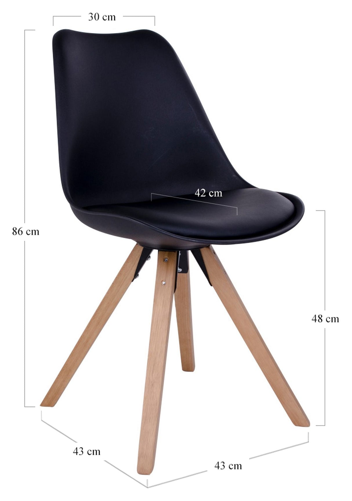 Bergen Dining Chair, Black