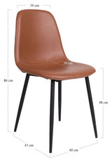 Stockholm Dining chair, light brown vintage