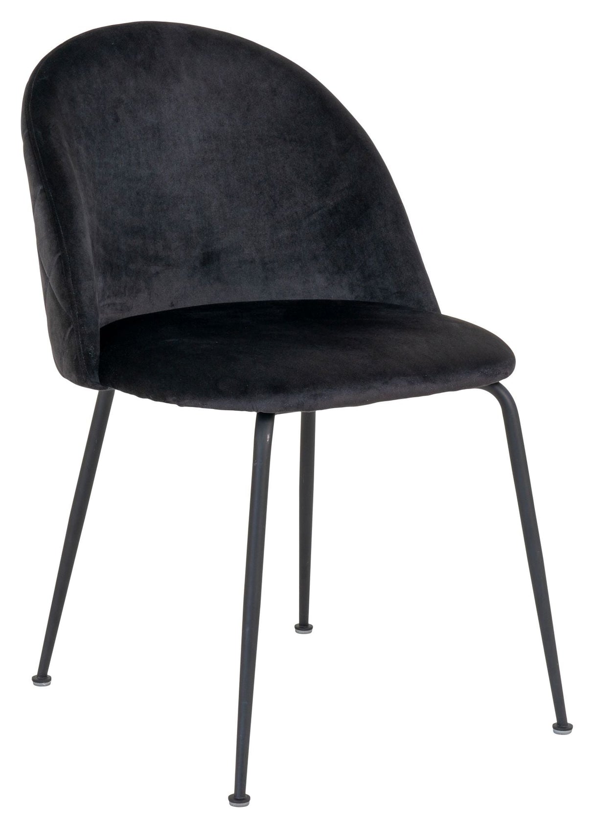 Geneve Dining Chair, Black Velvet