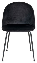 Geneve Dining Chair, Black Velvet