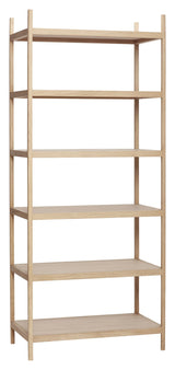 Hübsch Library Shelf w. 6 shelves, Oak veneer