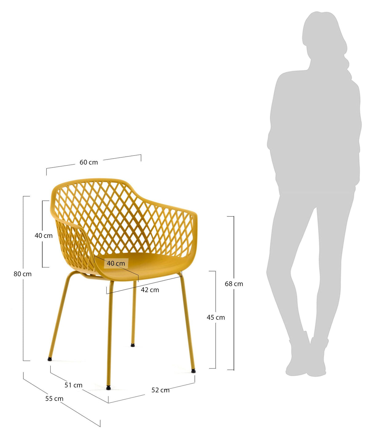 Quinn Dining Chair, Mustard