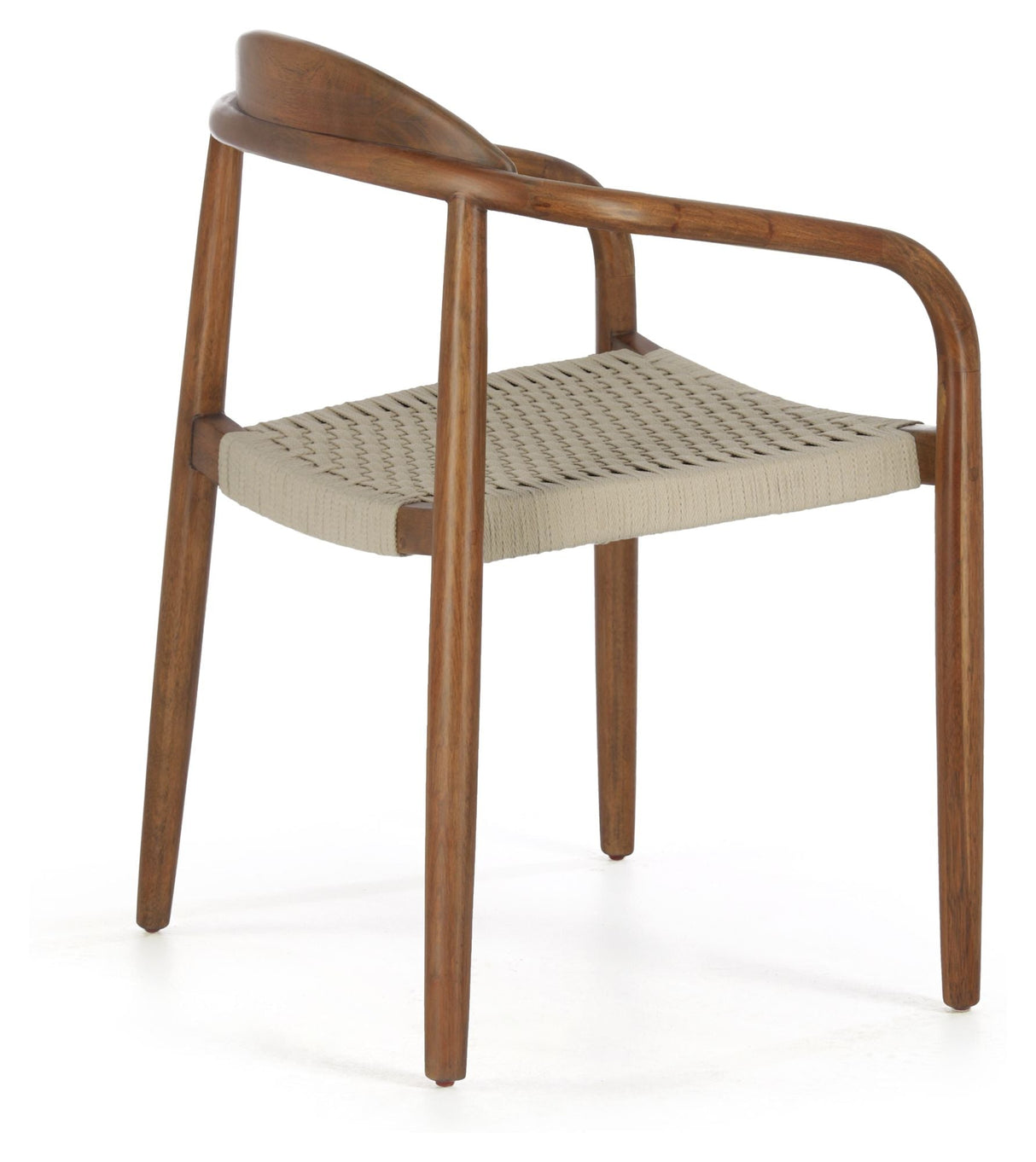 Glynis Dining Chair, Dark Wood/Beige