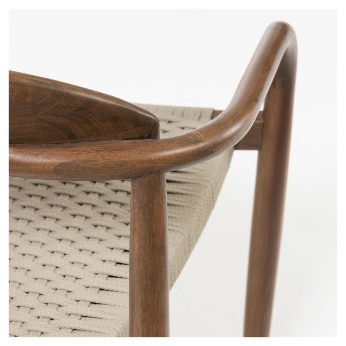 Glynis Dining Chair, Dark Wood/Beige