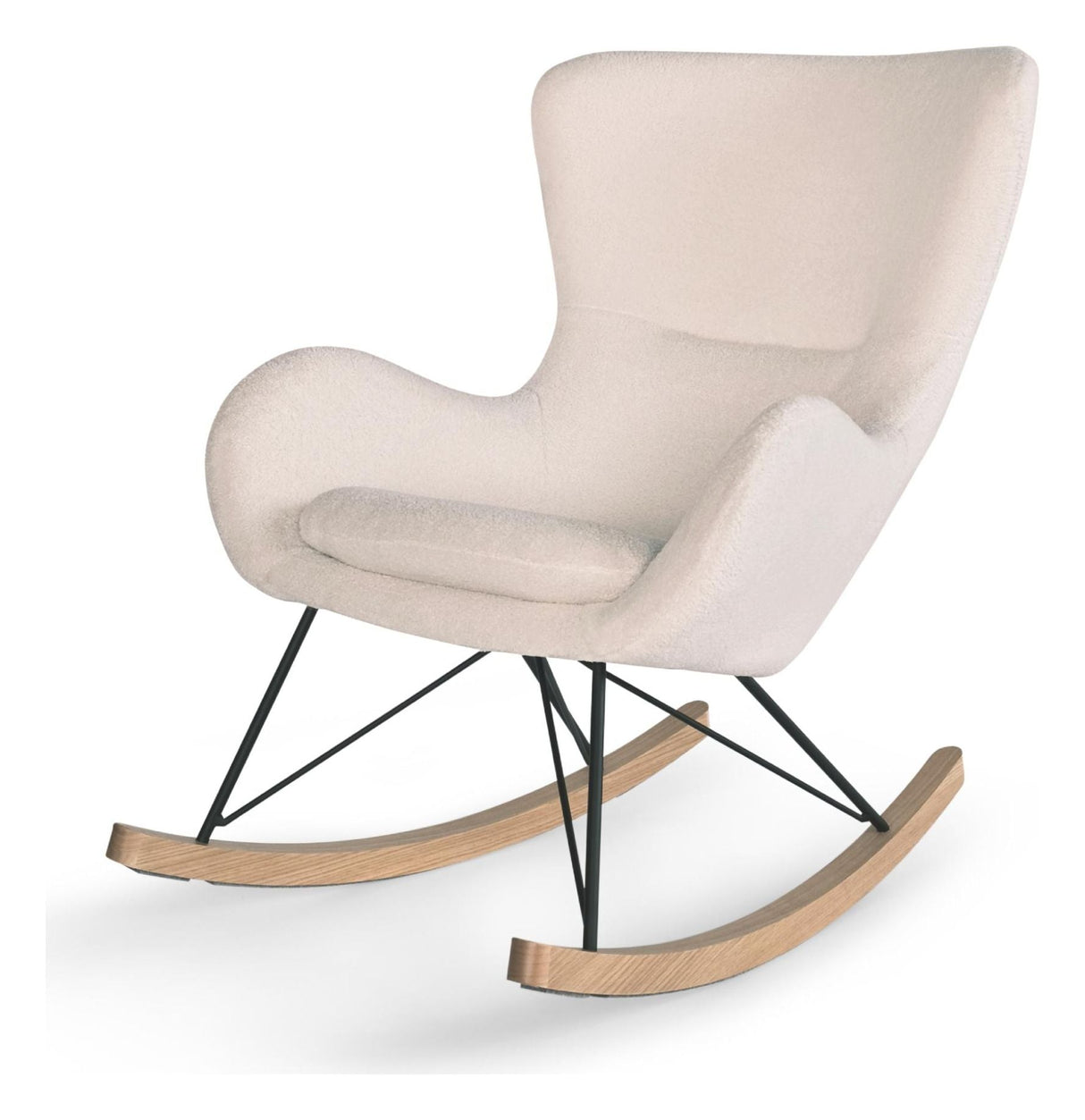 Njordec Julie Swing Chair - White imitation lambskin