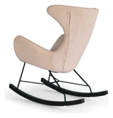 Njordec Gaia Swing Chair - Beige imitation lambskin