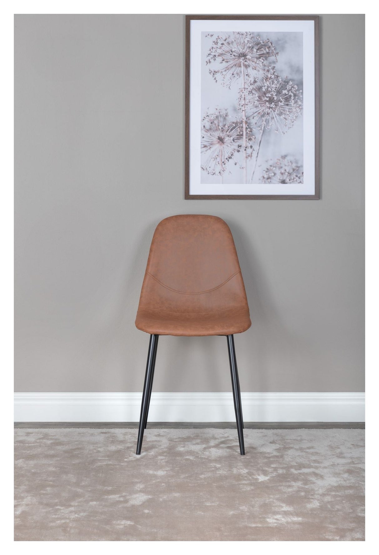 Polar Dining Chair, Brown Leatherette