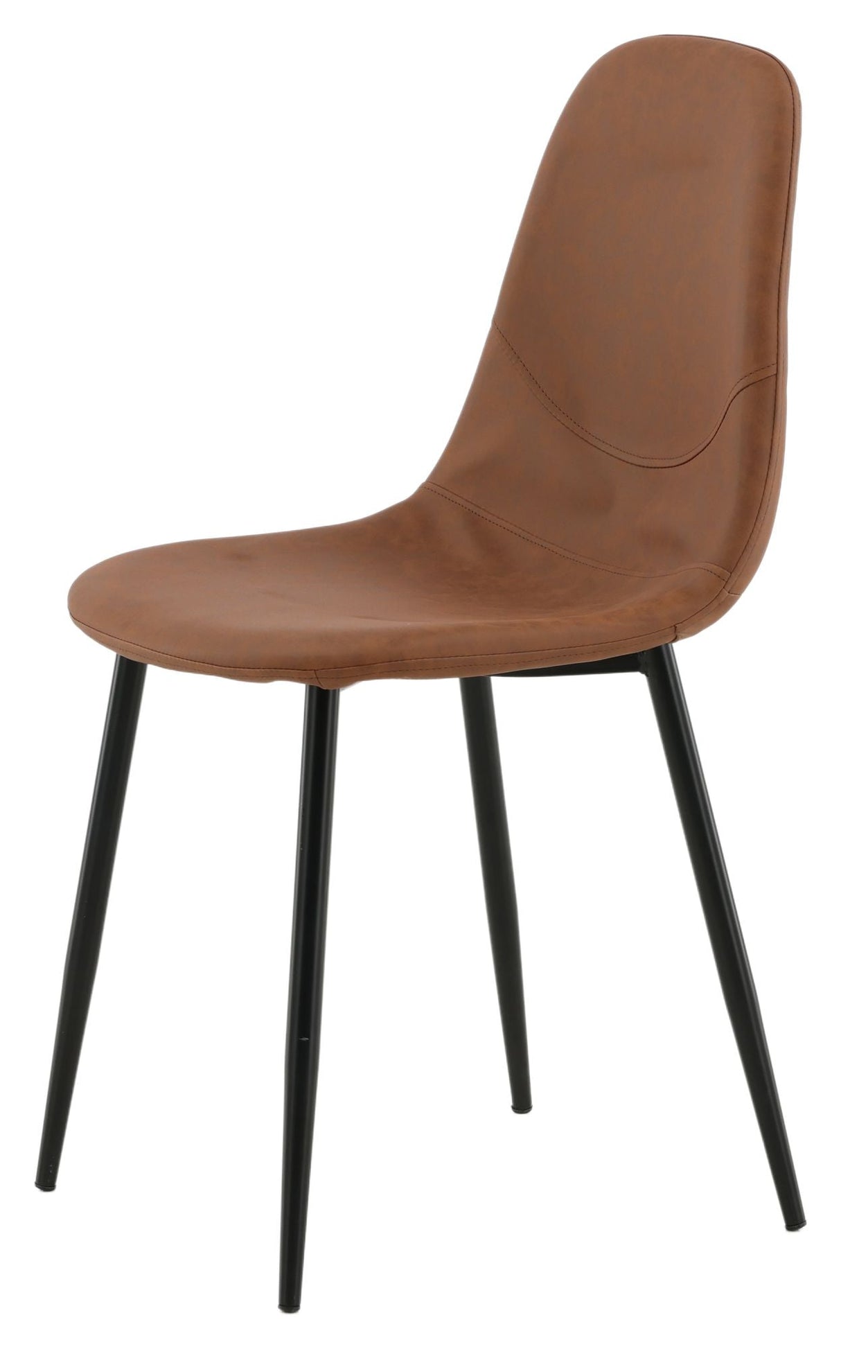 Polar Dining Chair, Brown Leatherette