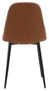 Polar Dining Chair, Brown Leatherette