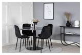 Estelle Marble Dining table with 4 Polar Diamond Chairs