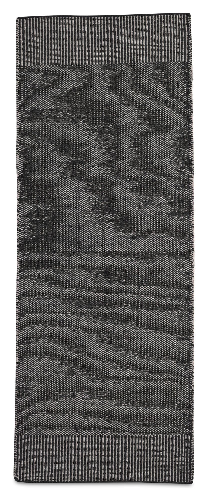 Rombo Runner, Wool, Gray/White, 75x200