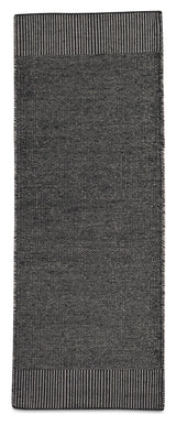 Rombo Runner, Wool, Gray/White, 75x200