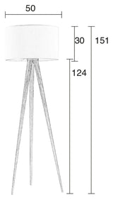 Zuiver Tripod Wood Floor Lamp - Black