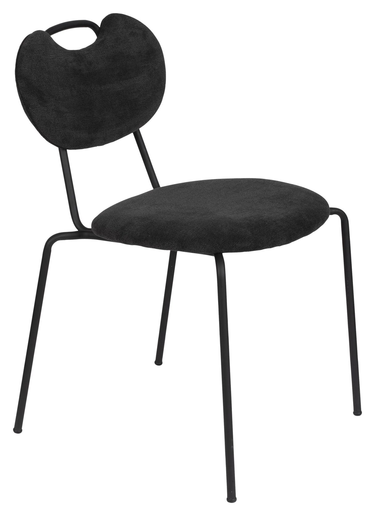 homii Aspen Dining Chair, Black Fabric