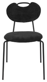 homii Aspen Dining Chair, Black Fabric