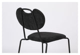 homii Aspen Dining Chair, Black Fabric