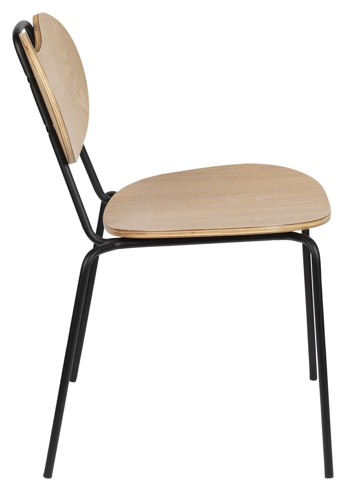 homii Aspen Dining Chair, Nature/Black