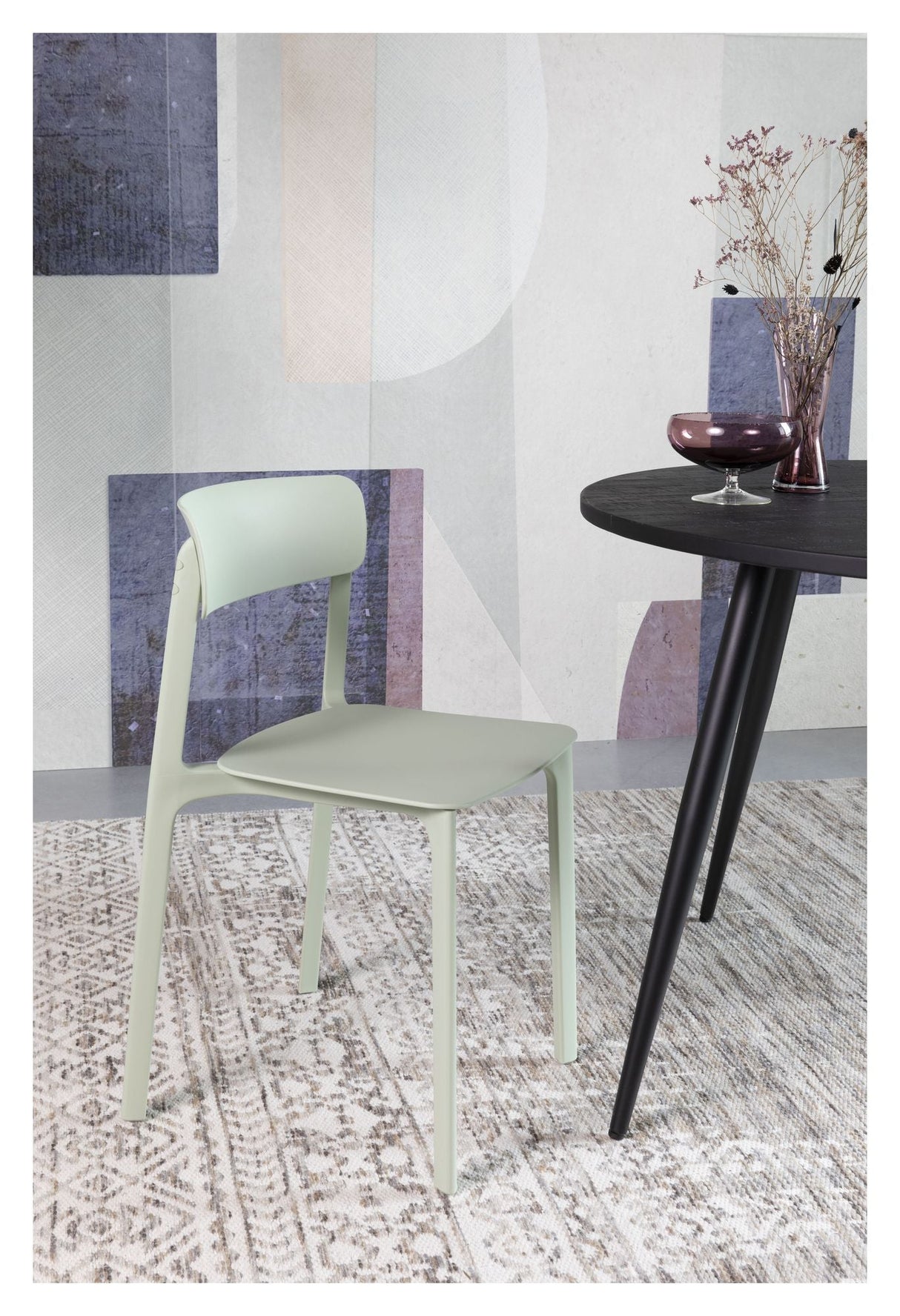 homii Clive Dining Chair, Light Green