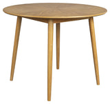 homii Fabio Dining Table, Oak veneer, Ø100