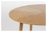 homii Fabio Dining Table, Oak veneer, Ø100