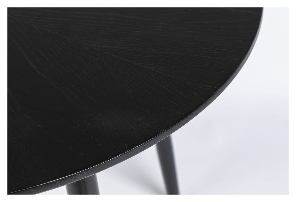 homii Fabio Dining Table Black, Ø100