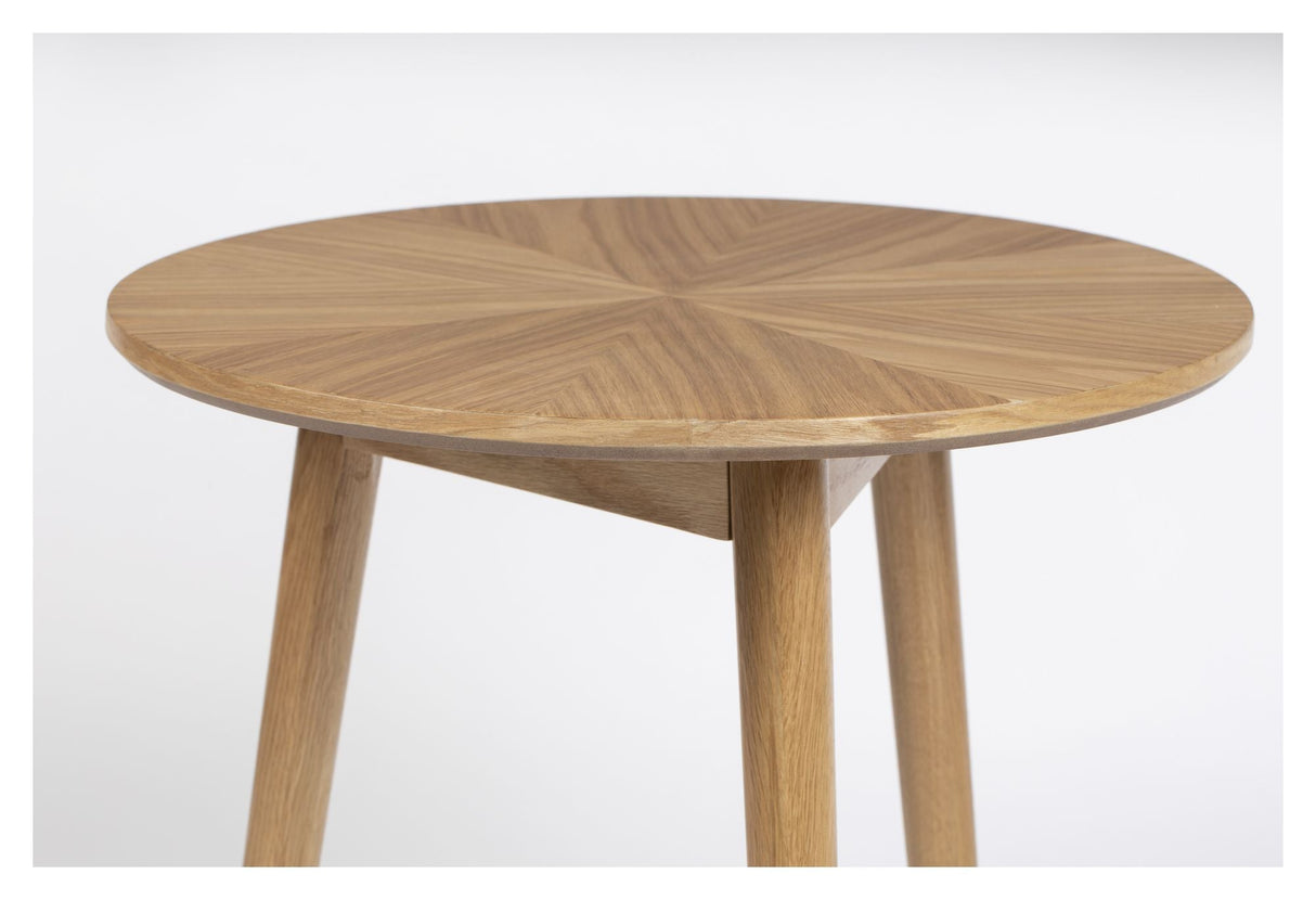 homii Fabio Side Table, Oak veneer