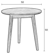 homii Fabio Side Table, Oak veneer