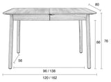 Zuiver Glimps Dining Table - Walnut, 120/162X80