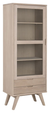 A-Line Vitrine cabinet, Solid and oak veneer, H190