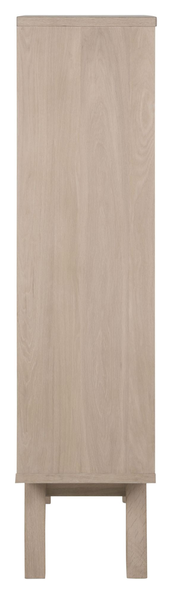 A-Line Vitrine cabinet, Solid and oak veneer, White pigmented oil