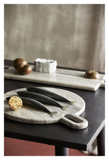 Nordal PASILLA Cutting board, Ø40, White marble