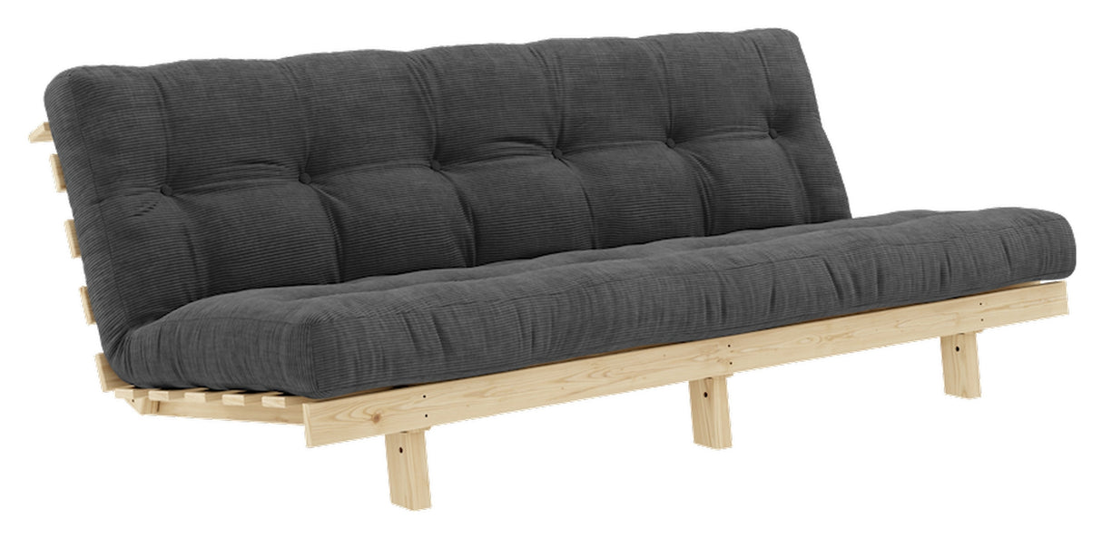 Lean Sofa bed, Pine, Dark Gray Velvet