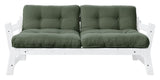 Step Sofa bed, Olive Green/White