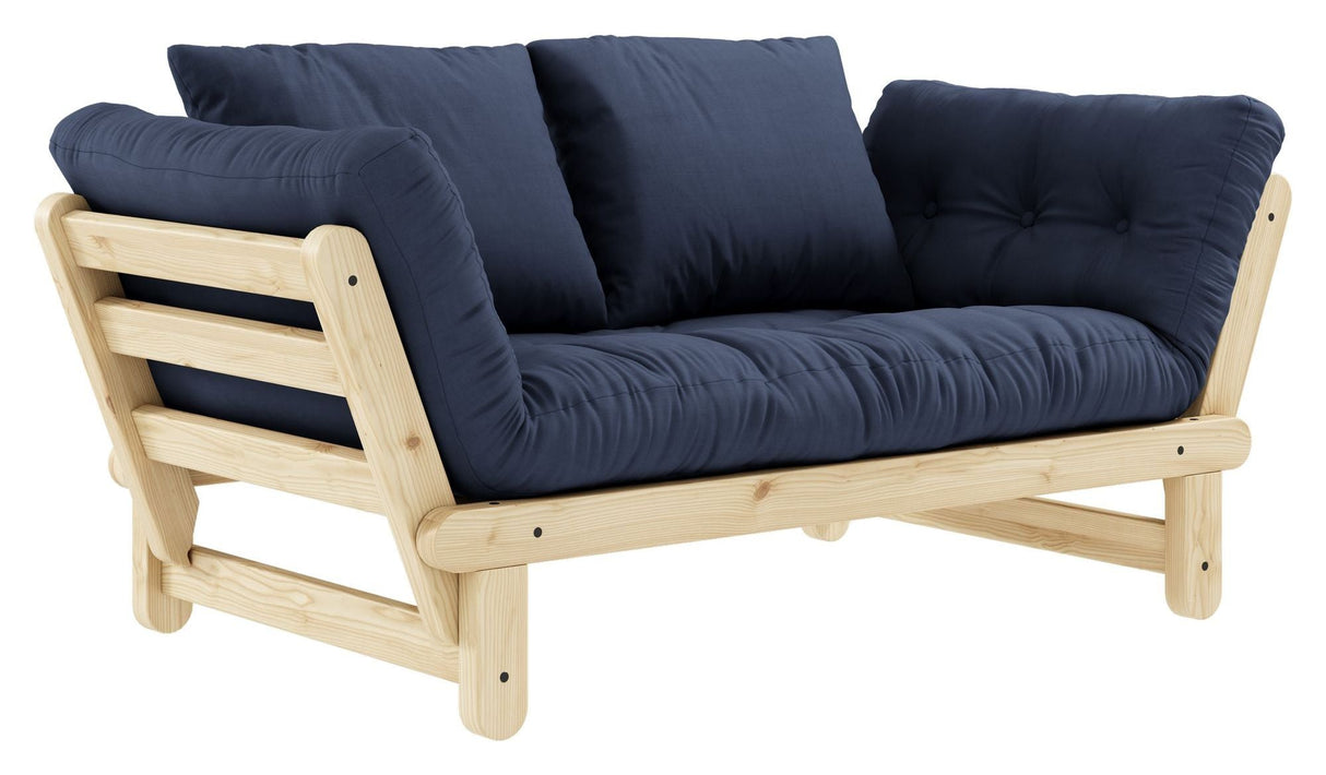 Beat Sofa Bed, Nature, Pine/Navy Petroleum Blue