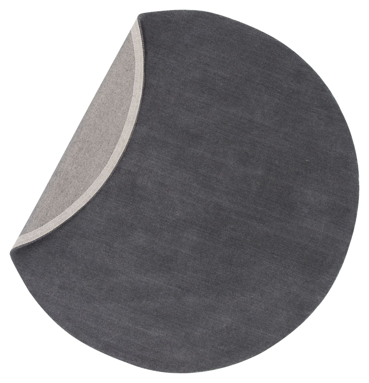 Ulla wool mix rug, Ø200, Dark gray