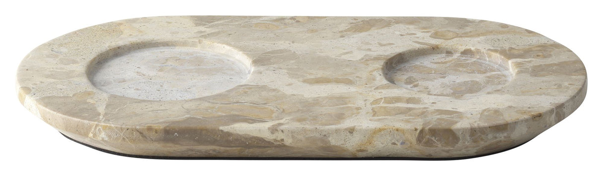 Marble Tray for Bottles, Beige Marble