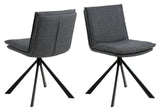 Flynn, dining chair - dark gray