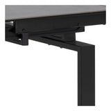 Huddersfield Dining table with glass/ceramics 120/200x85, black