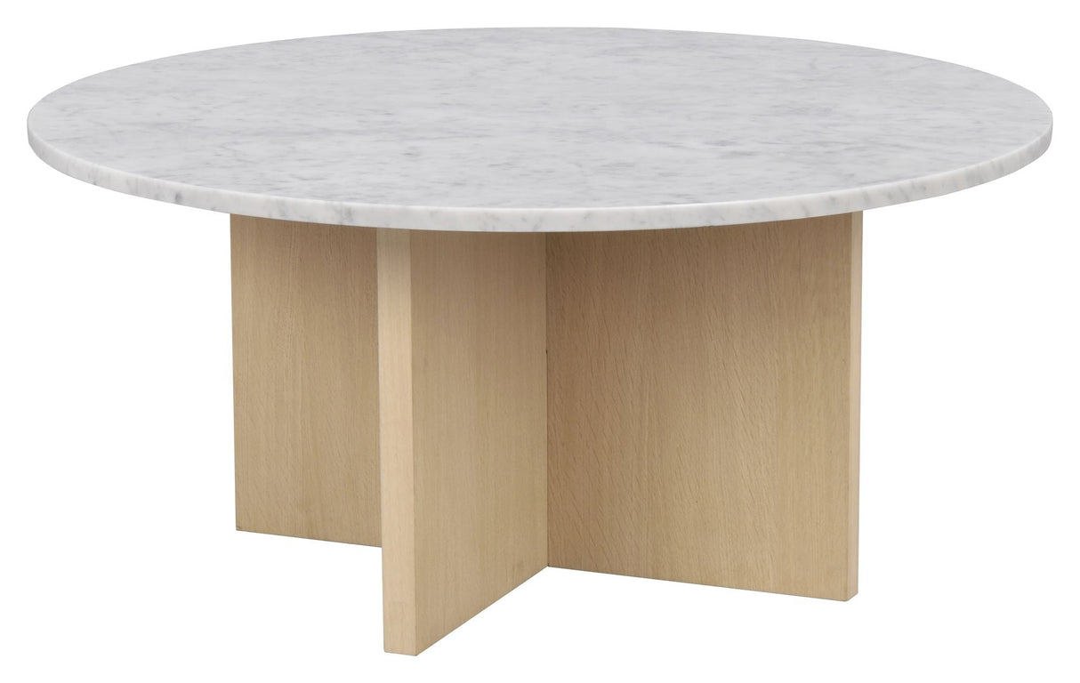 Brooksville Coffee Table Ø90 - White/White pigmented