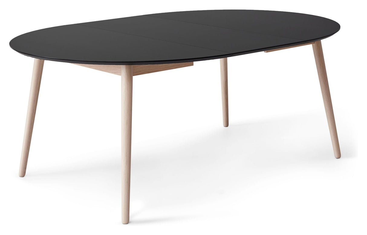 Meza Round Dining Table Ø135, Black/Oak legs