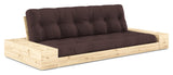 Base Sofa bed with Sideboxes, Brown/nature