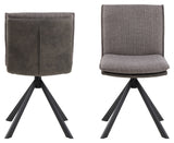 Flynn, dining chair - gray-brown/anthracite