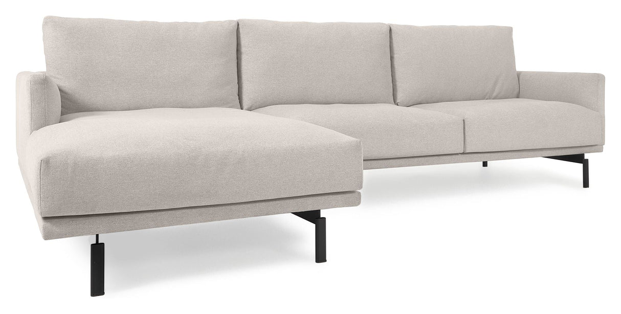 Galene 3-pers. Sofa with right-facing chaise longue, B254, Beige chenille